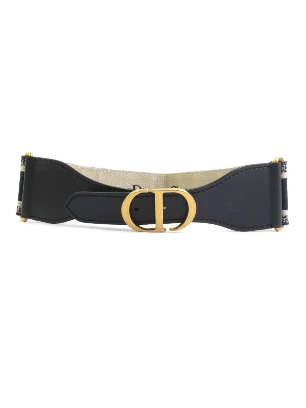 Auth Christian Dior Belt Navy #334525C27B